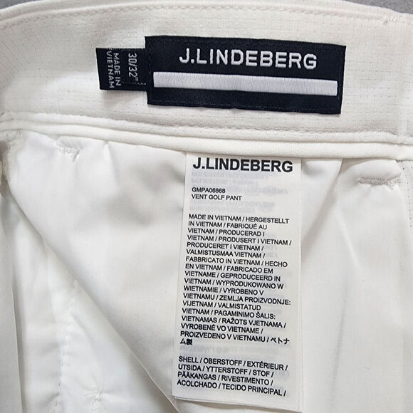 J Lindeberg Men's Vent Golf Pant 30x32‎ White NEW NWT - Picture 7 of 7